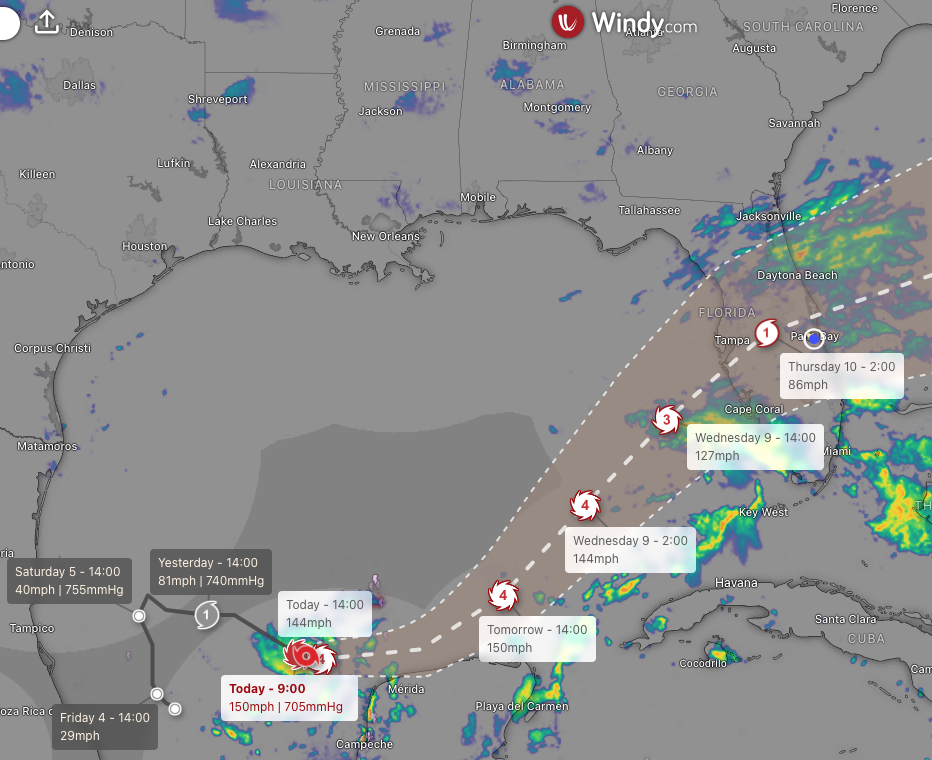 Image for article: Hurricane Milton Intensifies to Category 4, Threatening Palm Bay
