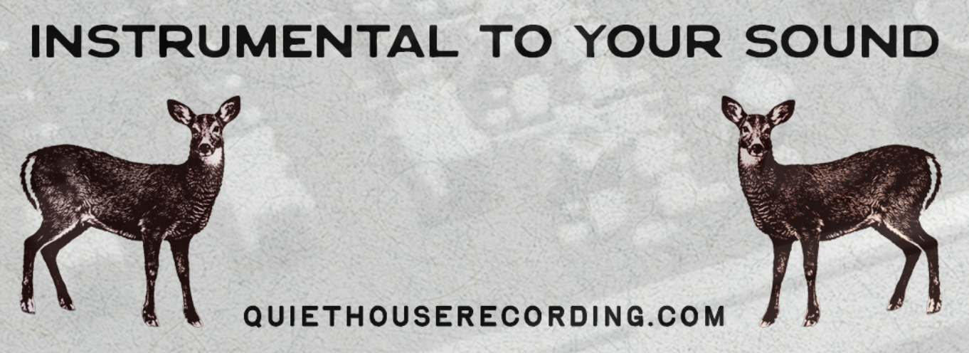 May be an image of deer, musical instrument and text that says 'INSTRUMENTAL ΤΟ YOUR SOUND QUIETHOUSERECORDING.COM' May be an image of deer, musical instrument and text that says 'INSTRUMENTAL ΤΟ YOUR SOUND QUIETHOUSERECORDING.COM'