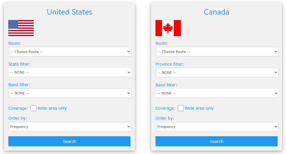 Selectors for repeaters along travel routes