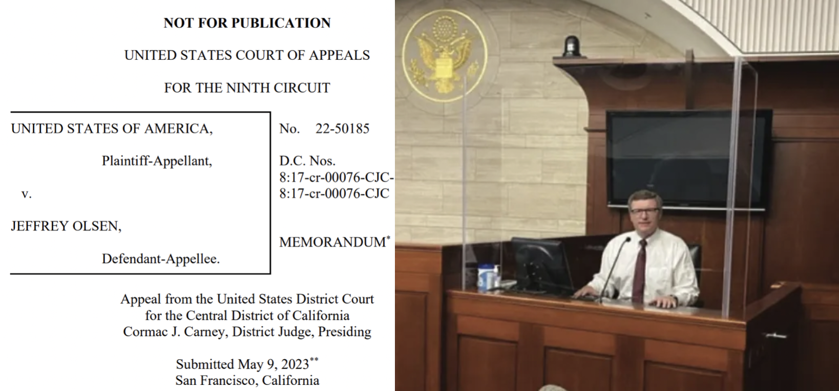 9th Circuit orders Judge Cormac Carney removed from case