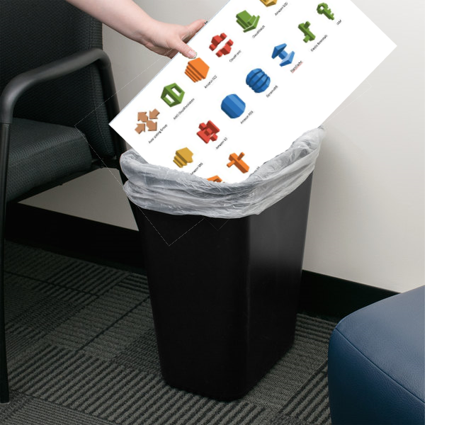 Easily throw away (DELETE) unneeded resources.