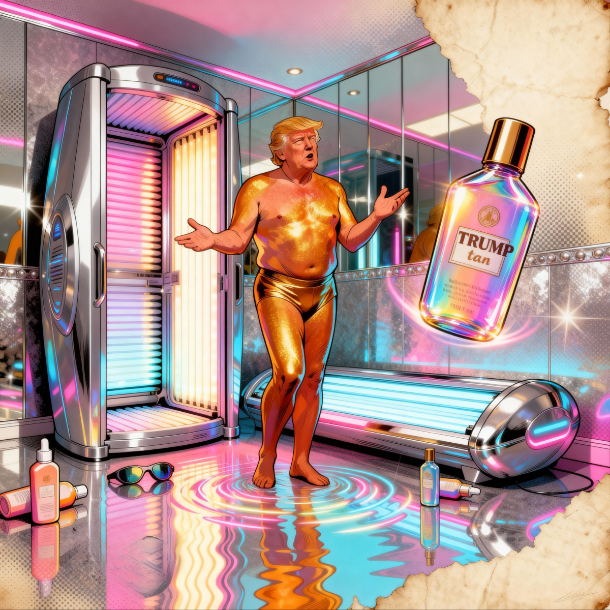 Magick Mica Trump parody art