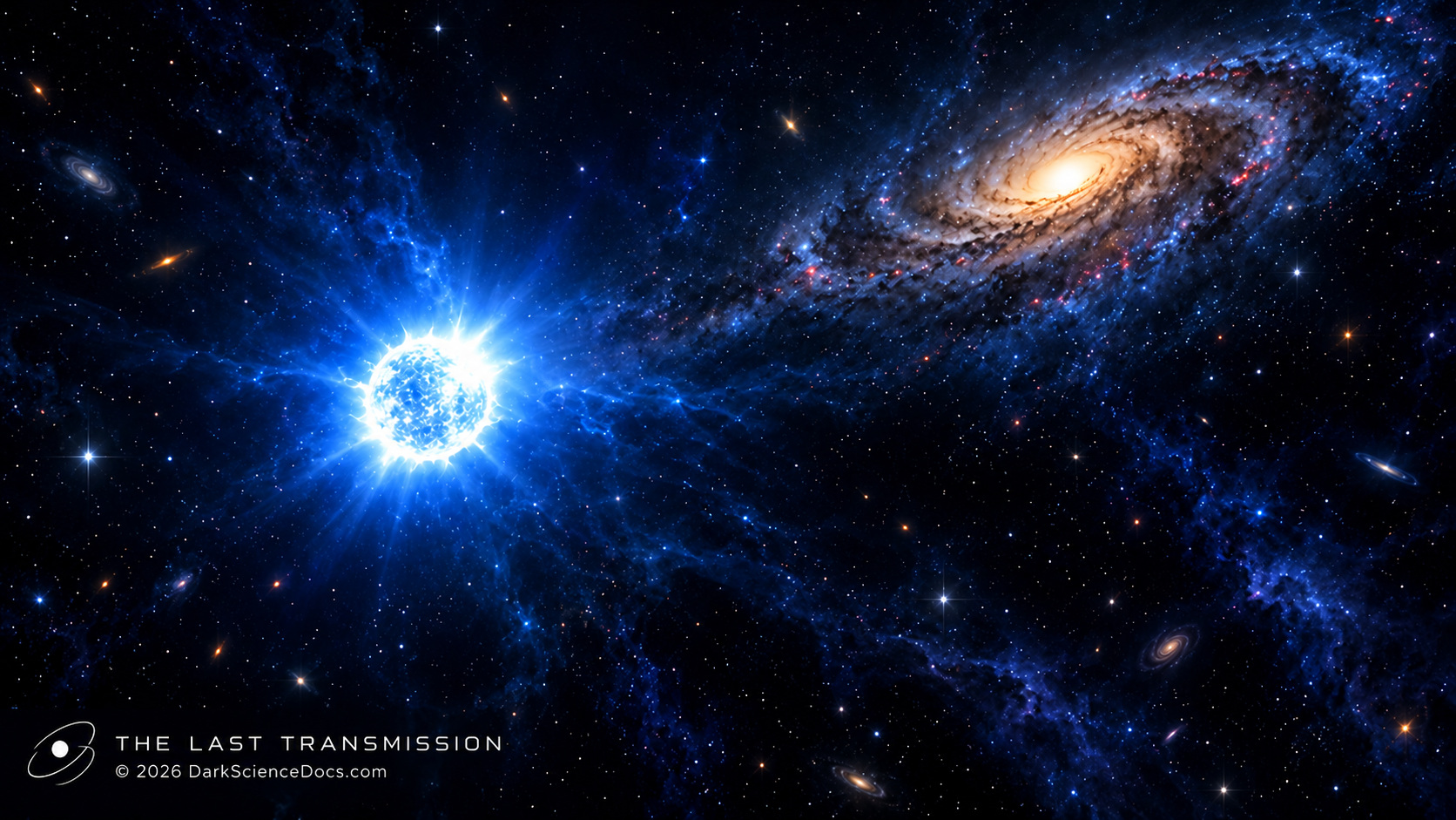 Concept artwork. An imagined future places an escaping star far from the galaxy that launched it.