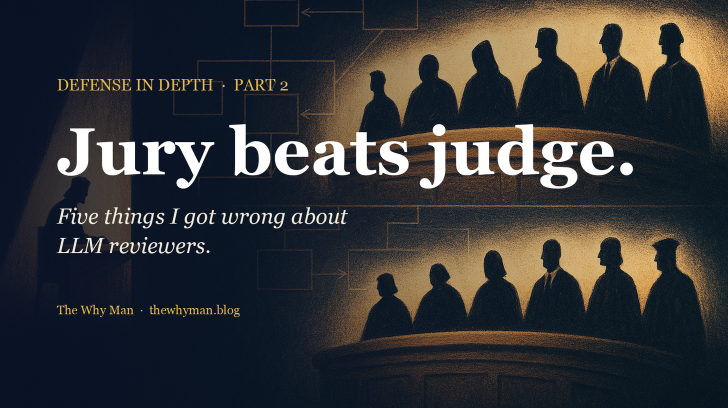 Defense in Depth, Part 2: Five Things I Got Wrong About LLM Reviewers