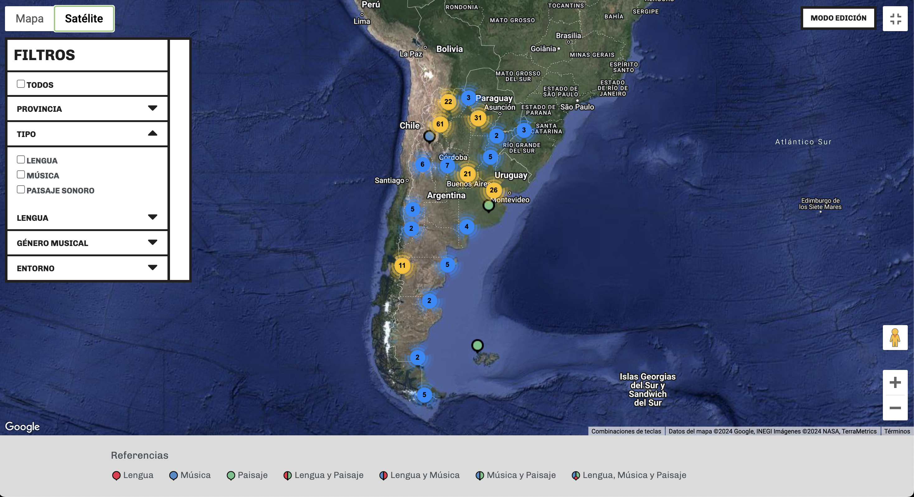 The sound map - AudioSpaces