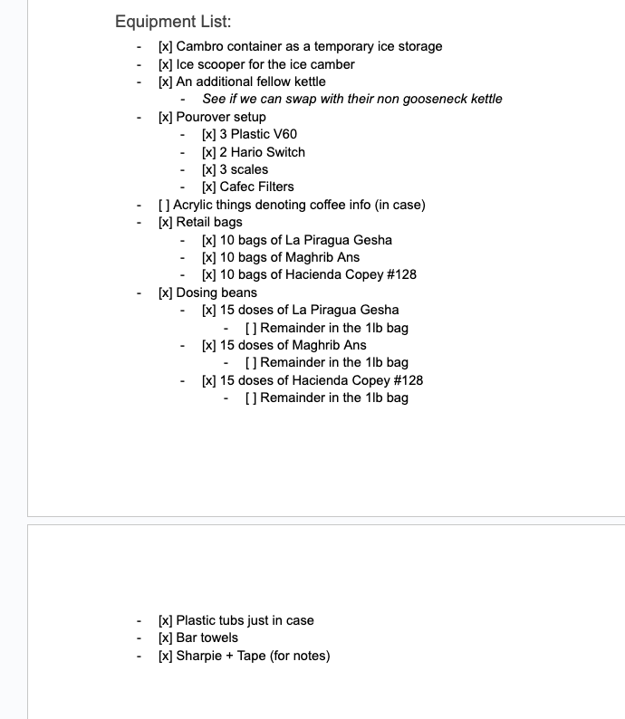 Cafe popup equipment