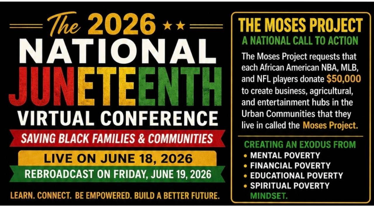 Juneteenth Conference (LIVE June 18) - Saving Black Families & Communities