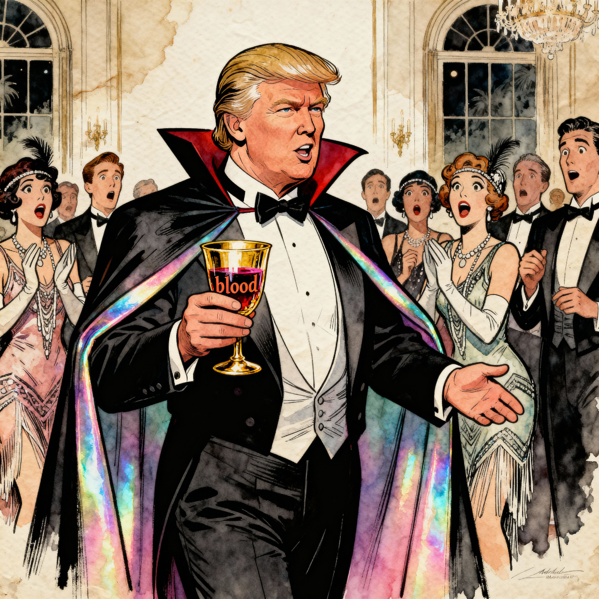 Magick Mica Trump parody art