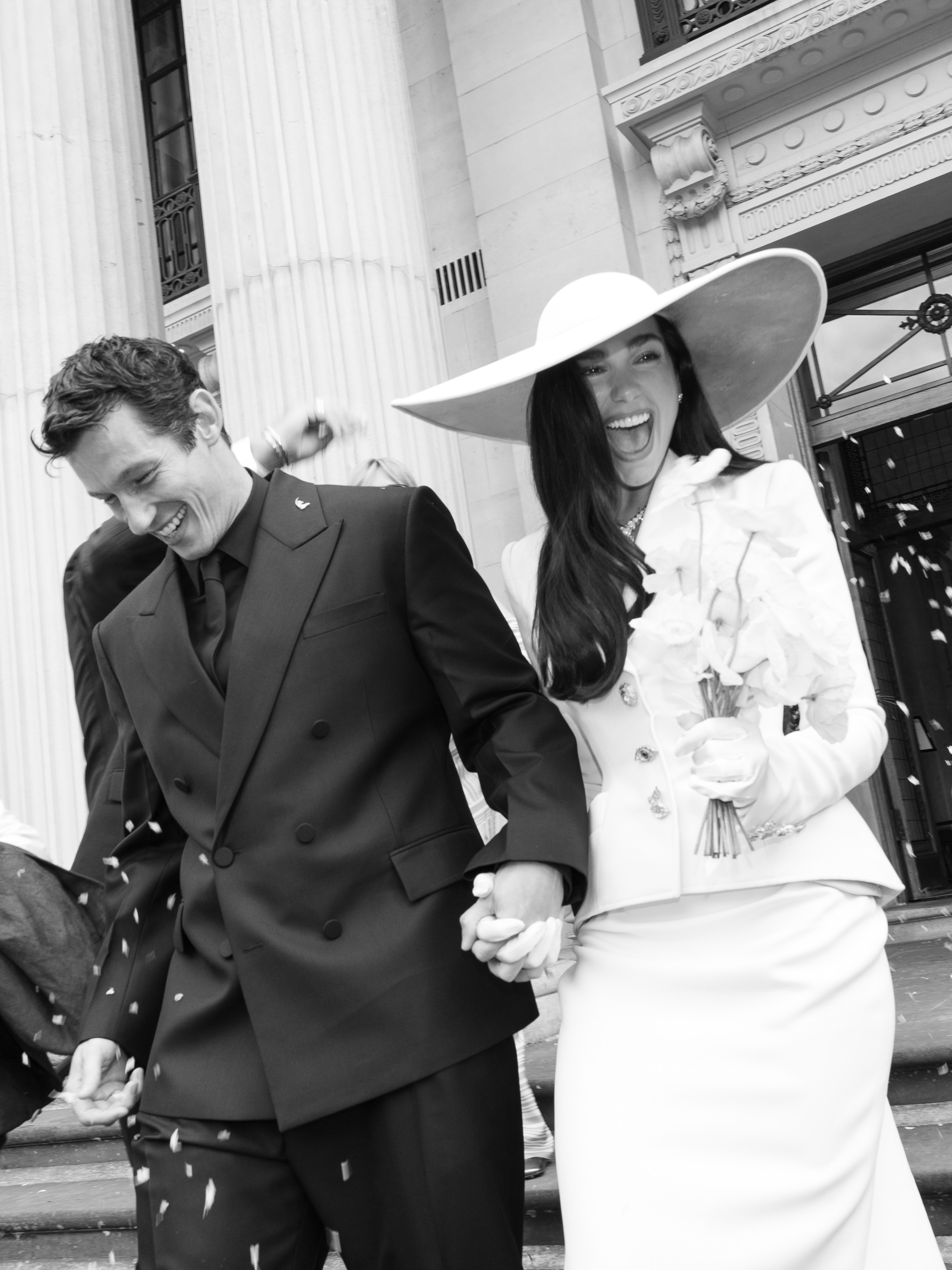 Dua Lipa and Callum Turner at Old Marylebone Town Hall