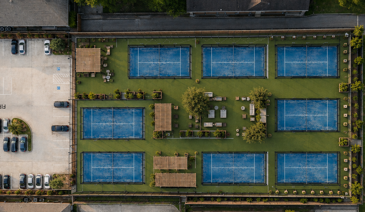 Rendering of Punto Azul Padel Club in Houston, TX