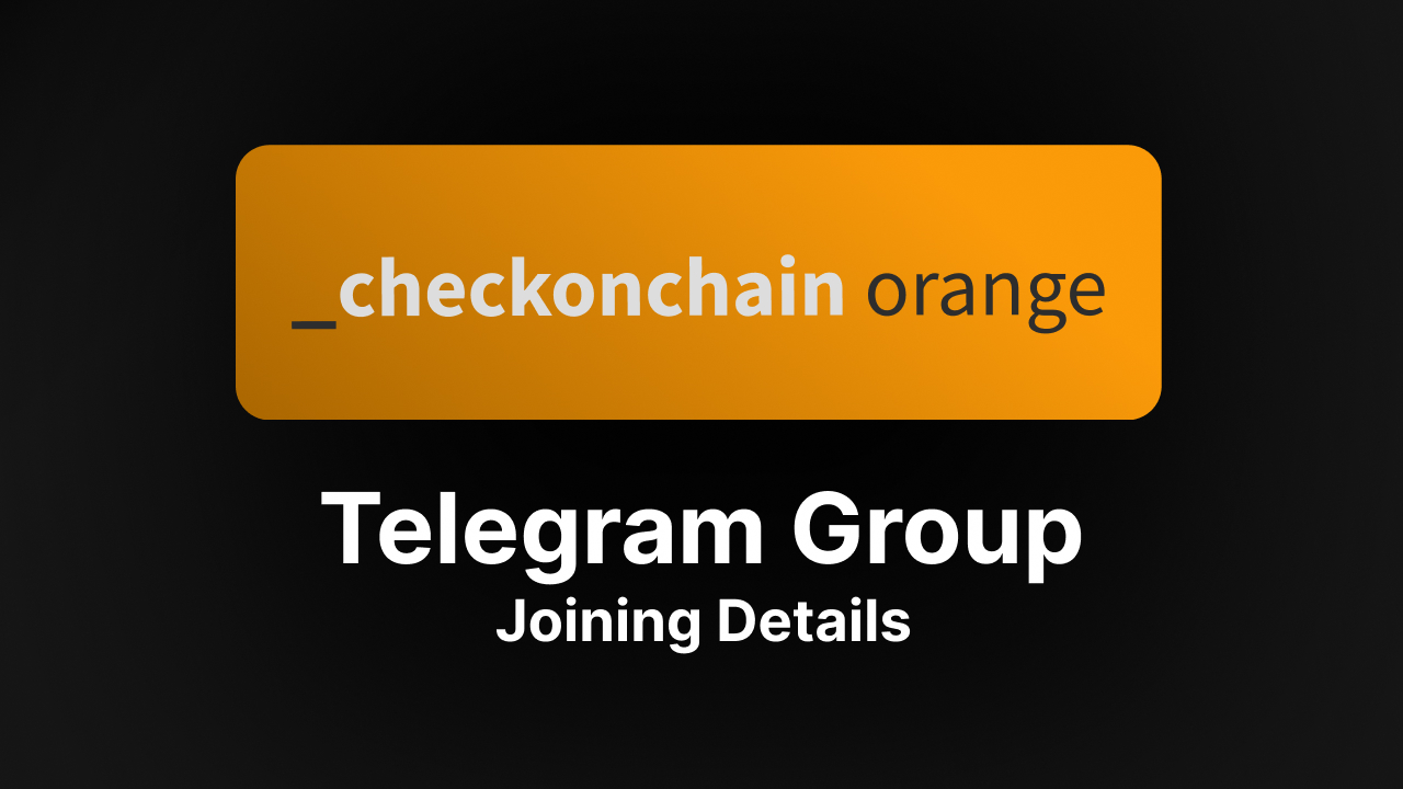 🟠 Orange Telegram Group is Live