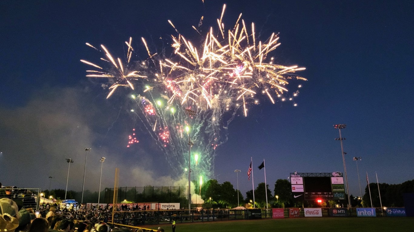Fireworks after the game