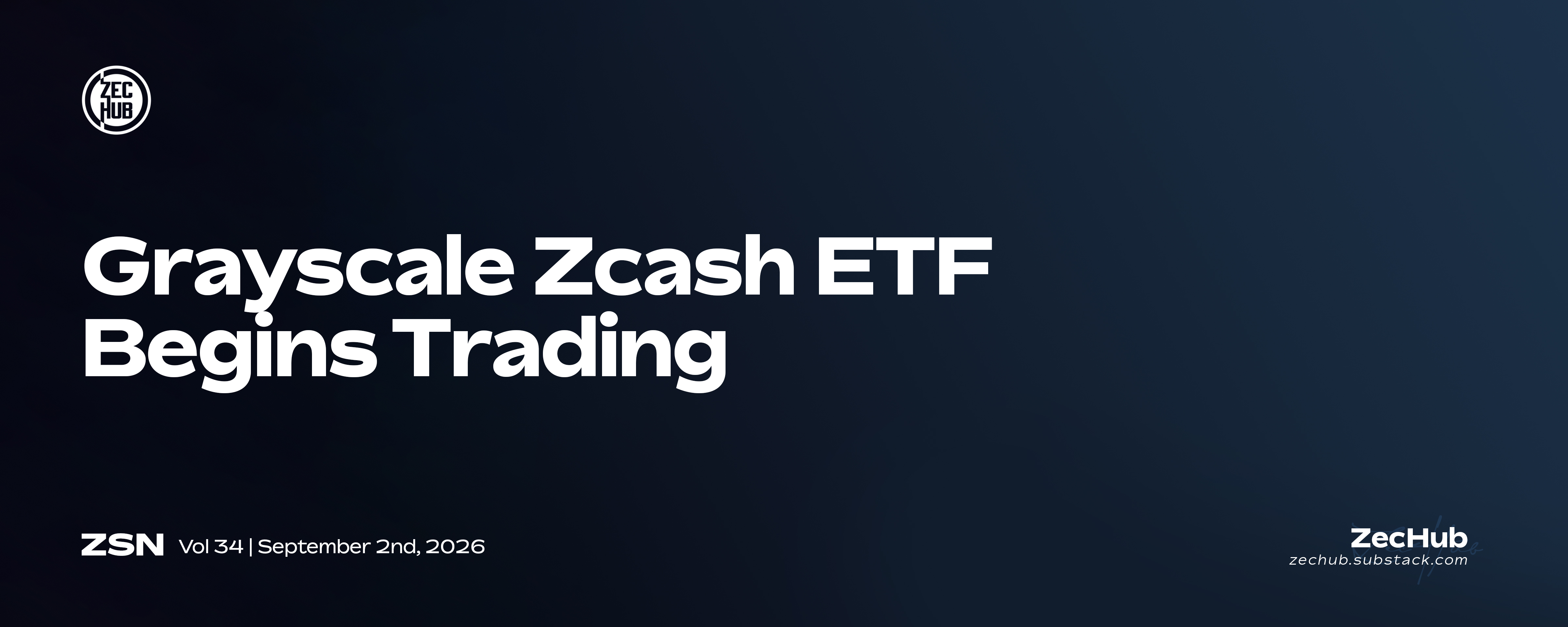 Banner ETF Zcash Grayscale
