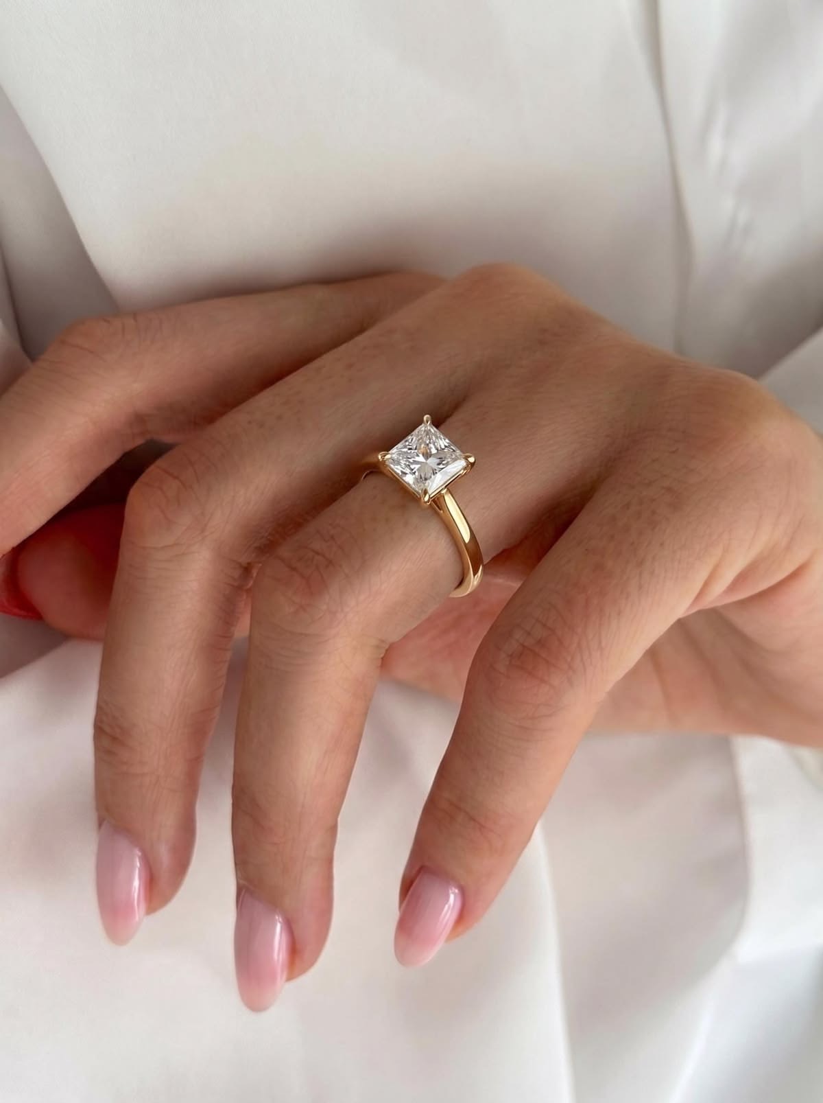Princess cut engagement ring