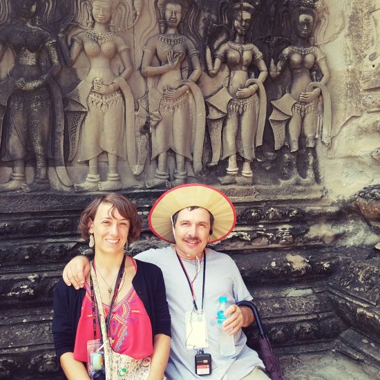 Lamb and wife Stephanie at Angkor Wat in 2018.