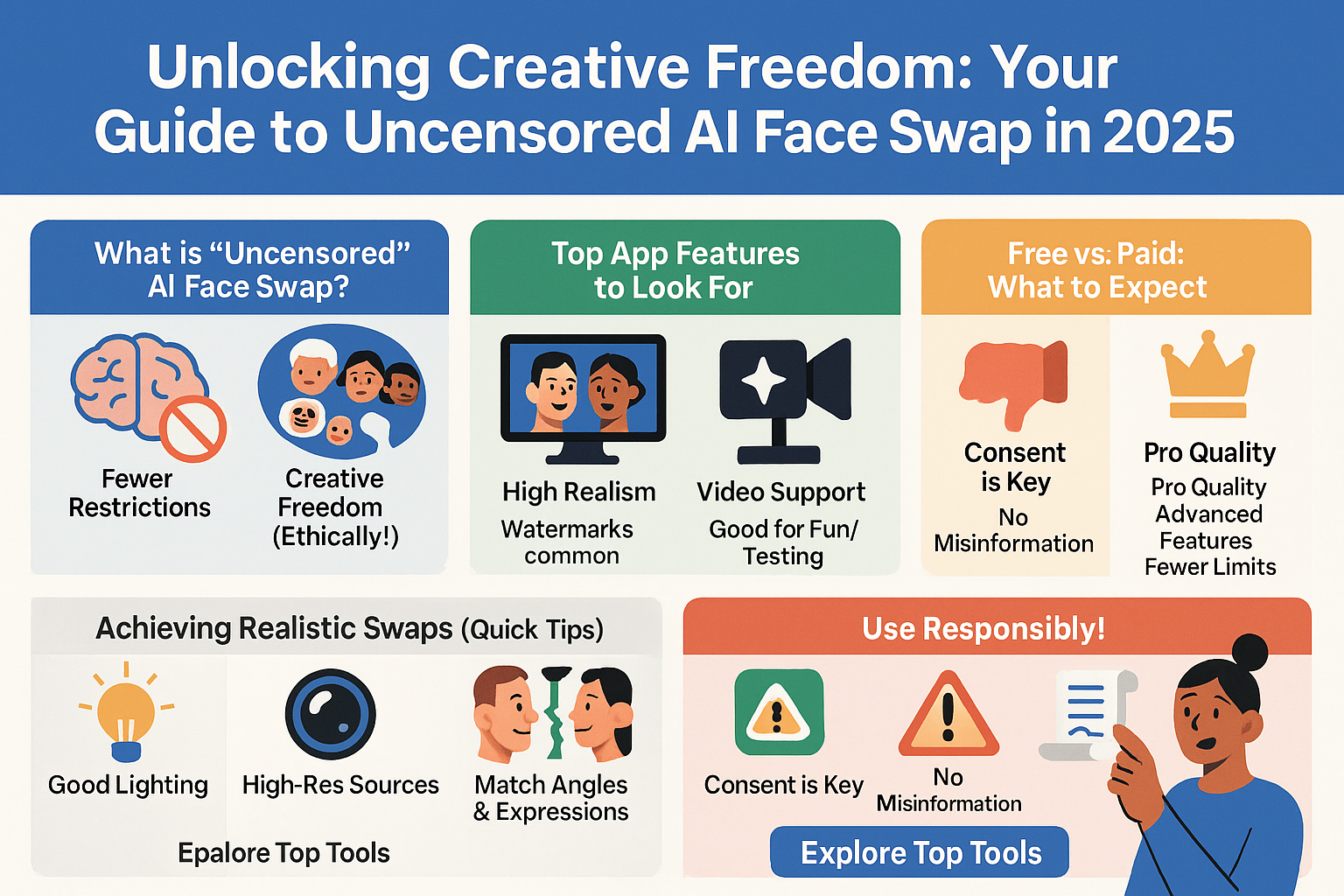 10 Best Uncensored AI Face Swap Apps in 2025 (Free & Paid Tools Compared)