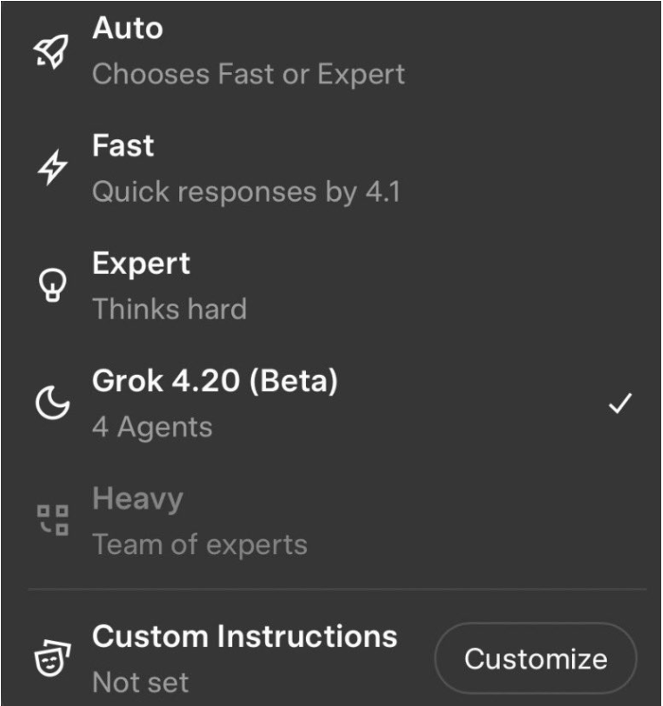 XAI Launches Grok 4.20 , 4 AI Agents Collaborating. Estimated ELO 1505-1535