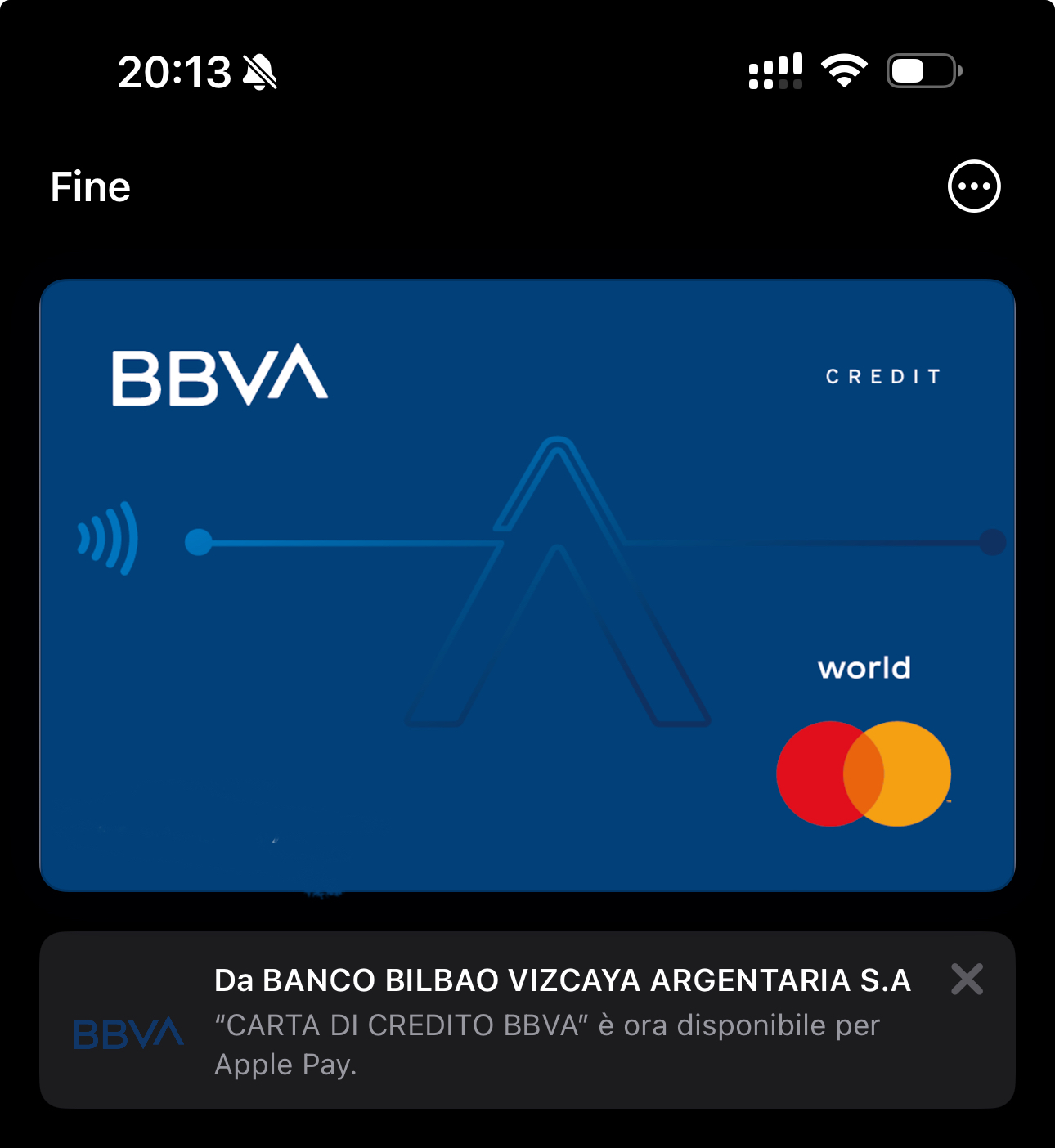 Arriva la carta di credito di BBVA
