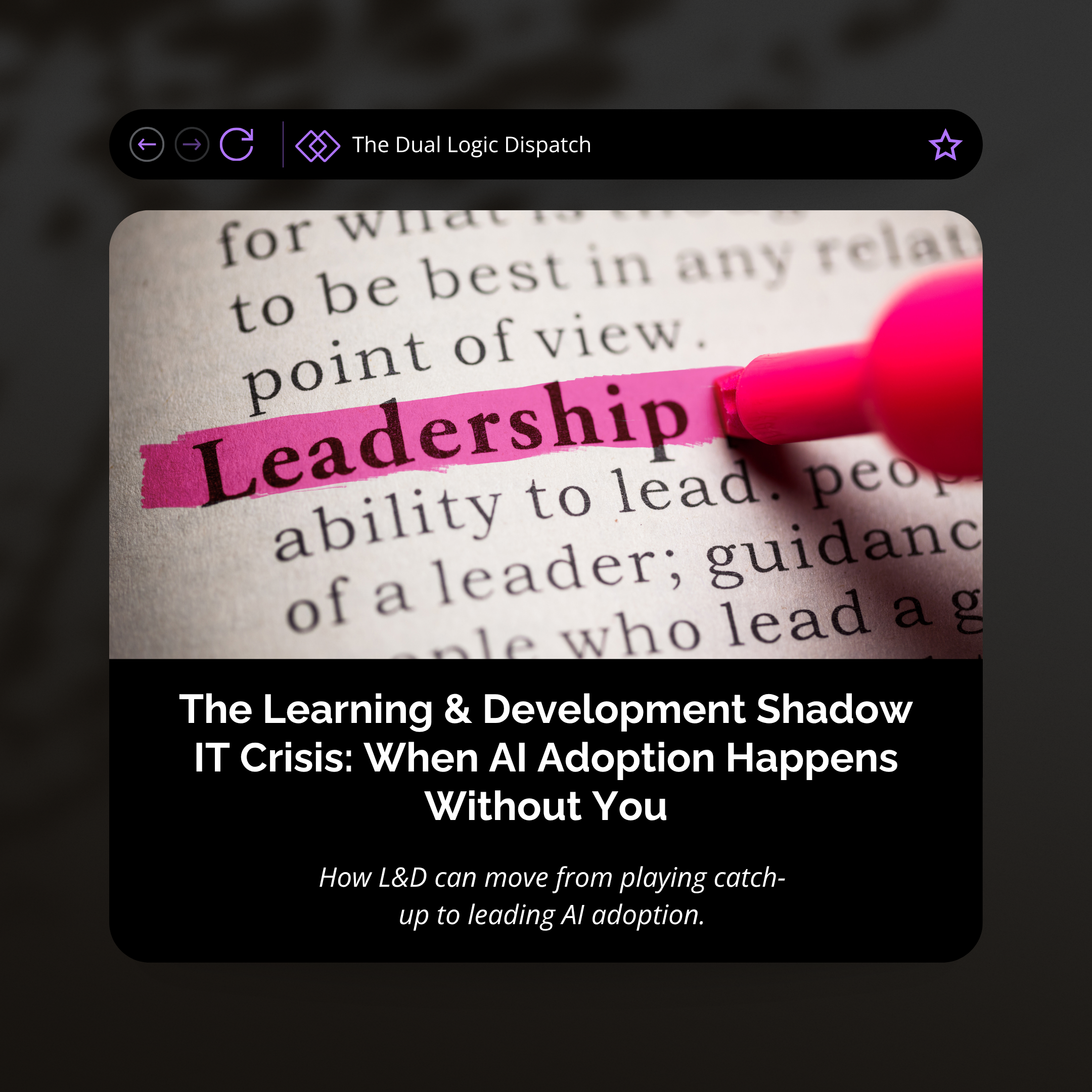 The Learning & Development Shadow IT Crisis: When AI Adoption Happens Without You