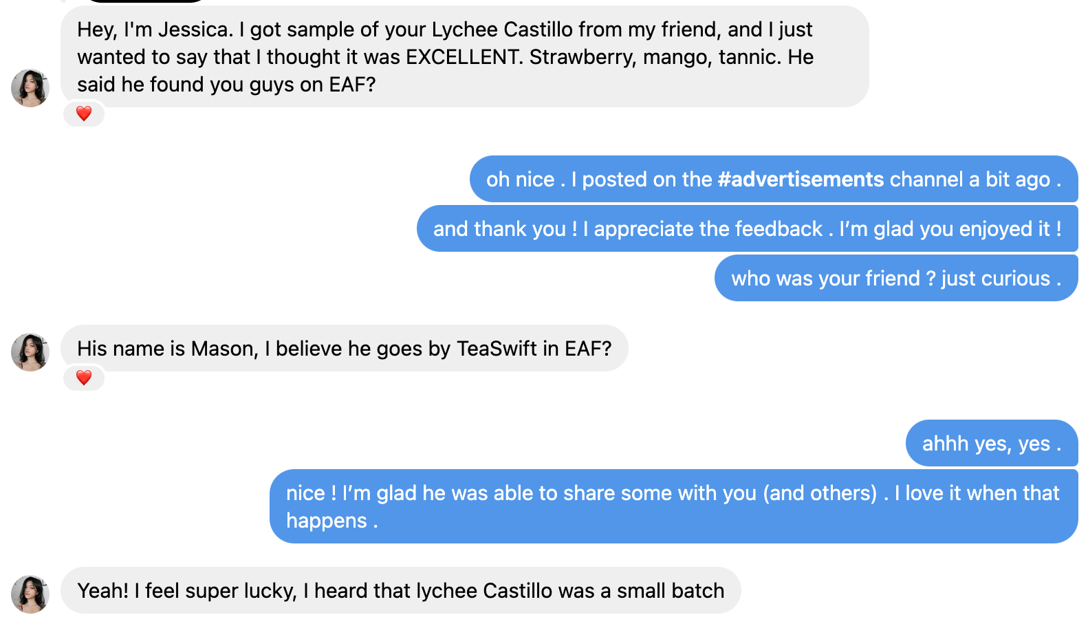 Mason sharing coffee