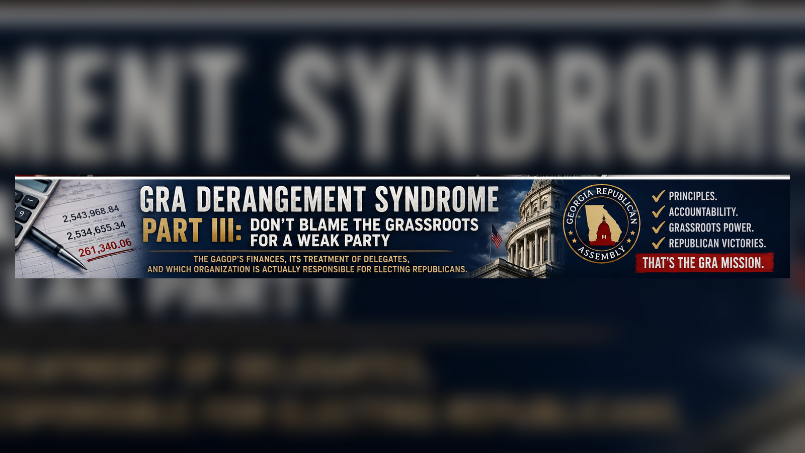 GRA Derangement Syndrome, Part III: Don’t Blame the Grassroots for a Weak Party