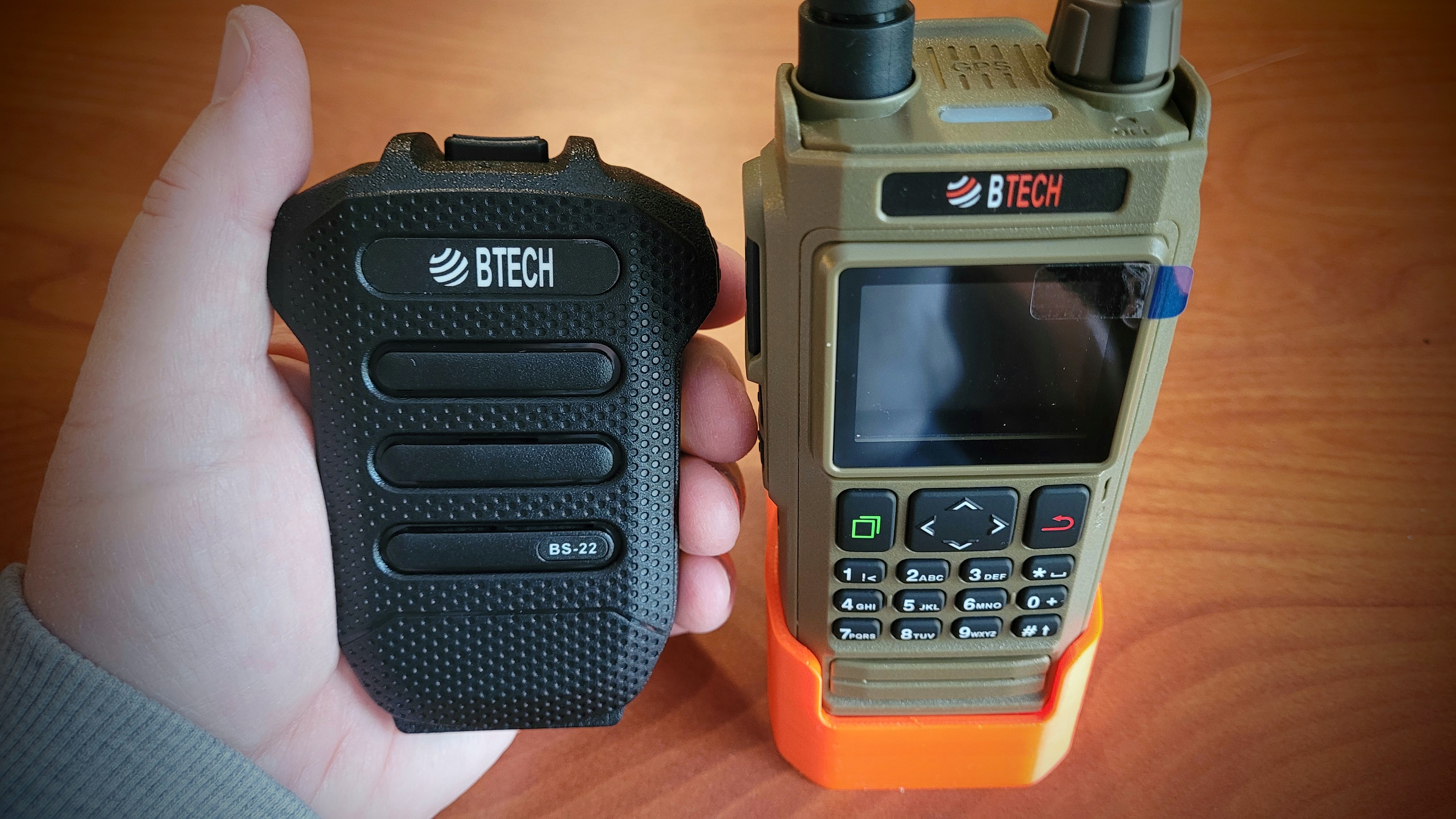 luetooth speaker-mic next to the UV-PRO radio