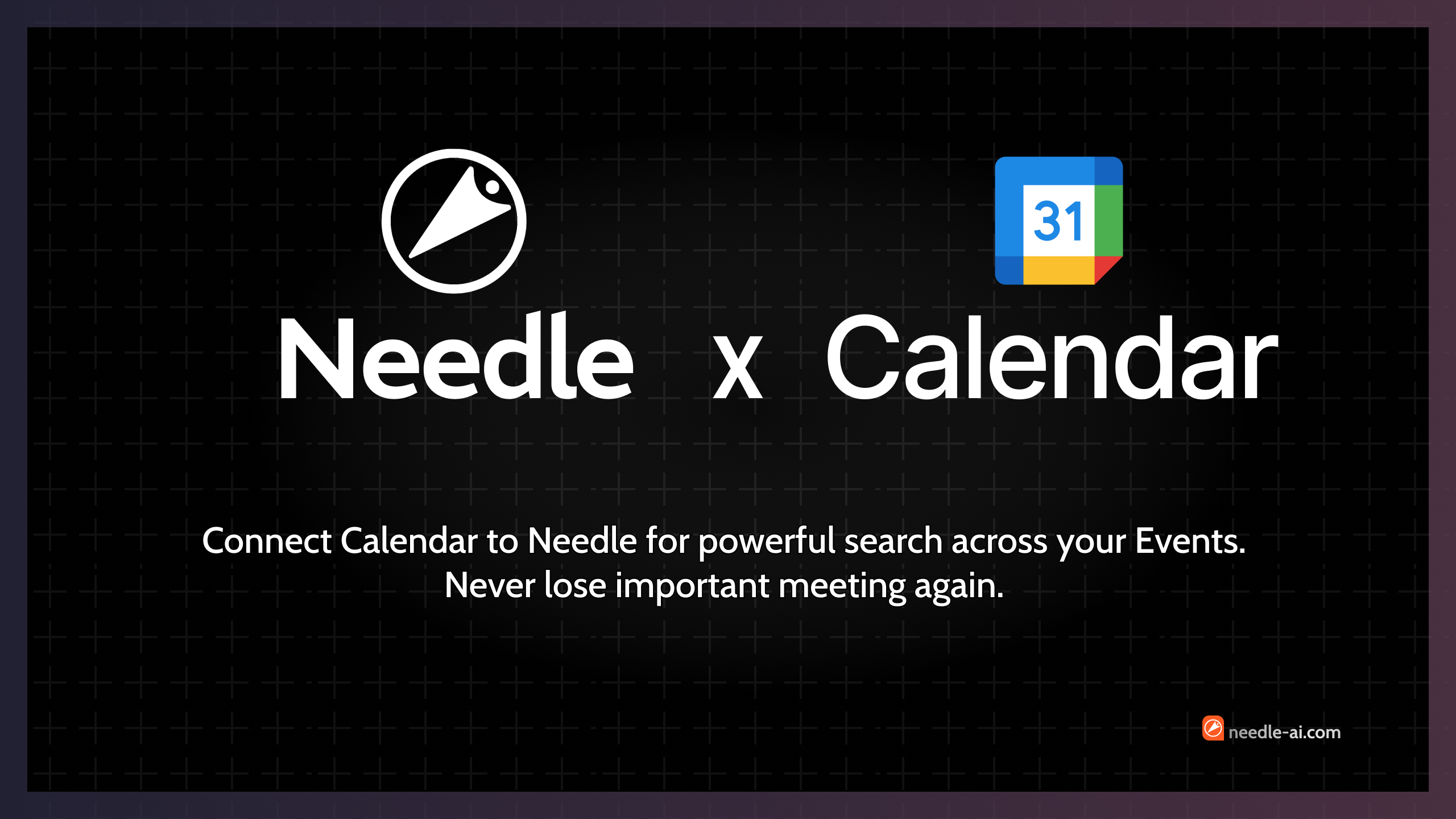 Needle Google Calendar Integration