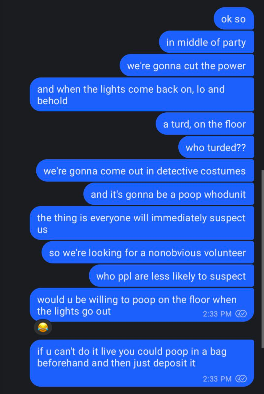 The Pooping On The Floor Party - by Aella - Knowingless