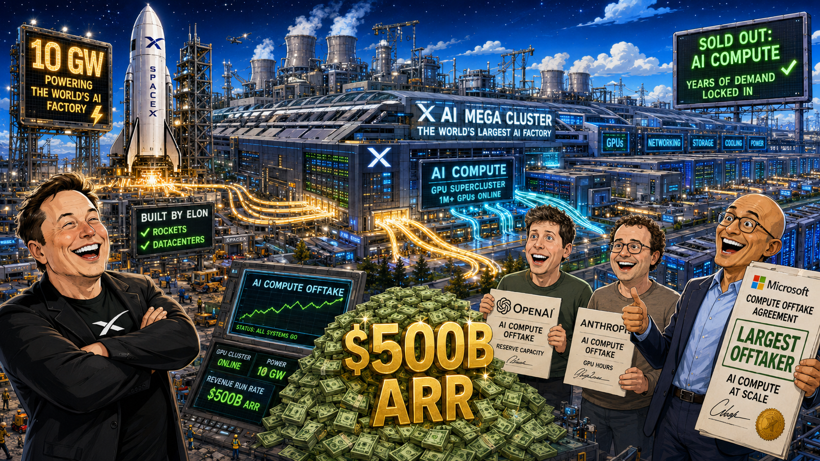 SpaceX 10GW in 2027 – Why It’s Real, Will Drive $300B ARR for SpaceX, and Why Microsoft Will Be the Largest Offtaker