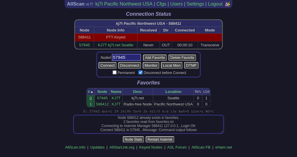AllScan is running on 588411