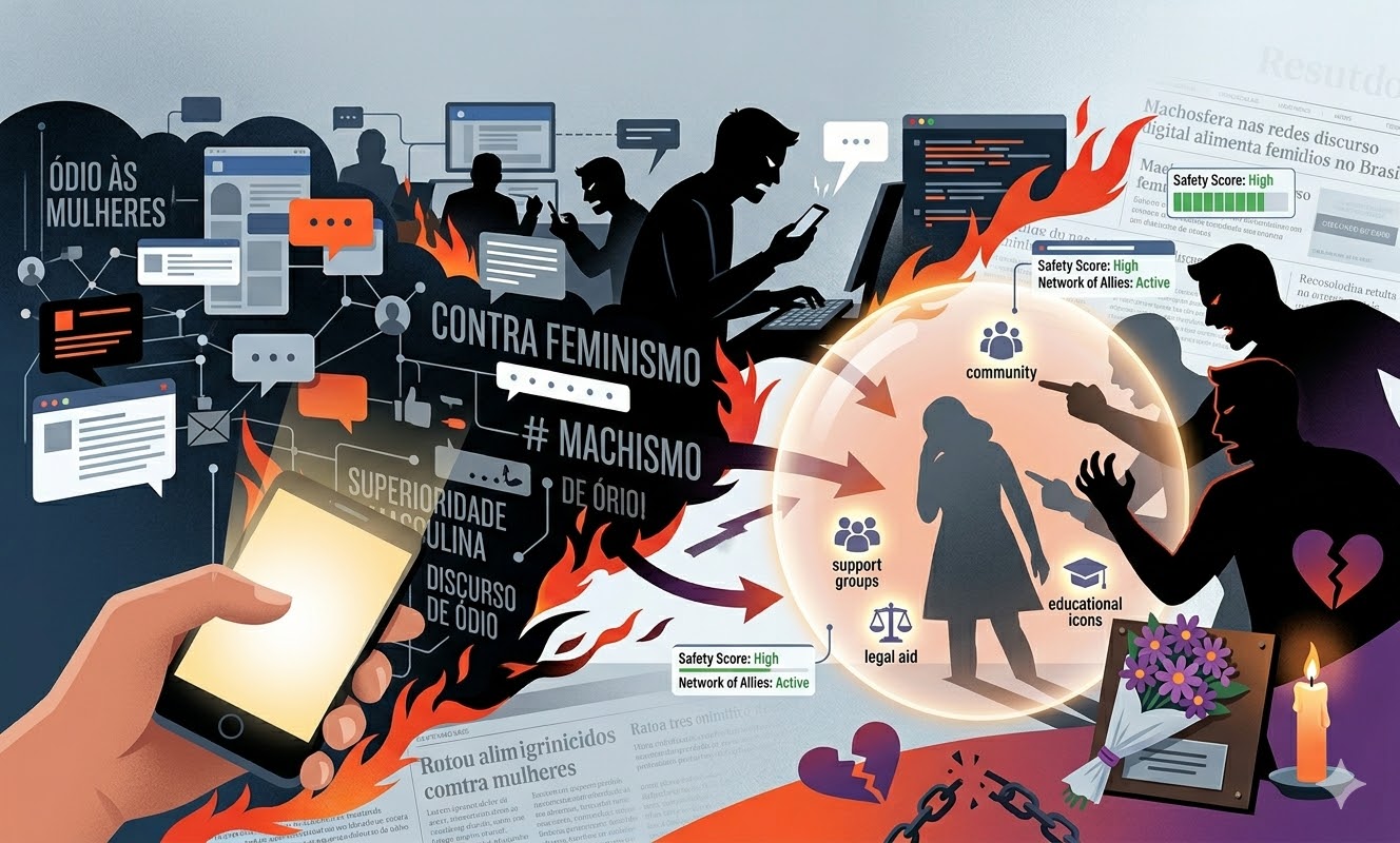 Machosfera nas redes: discurso digital alimenta feminicídios no Brasil