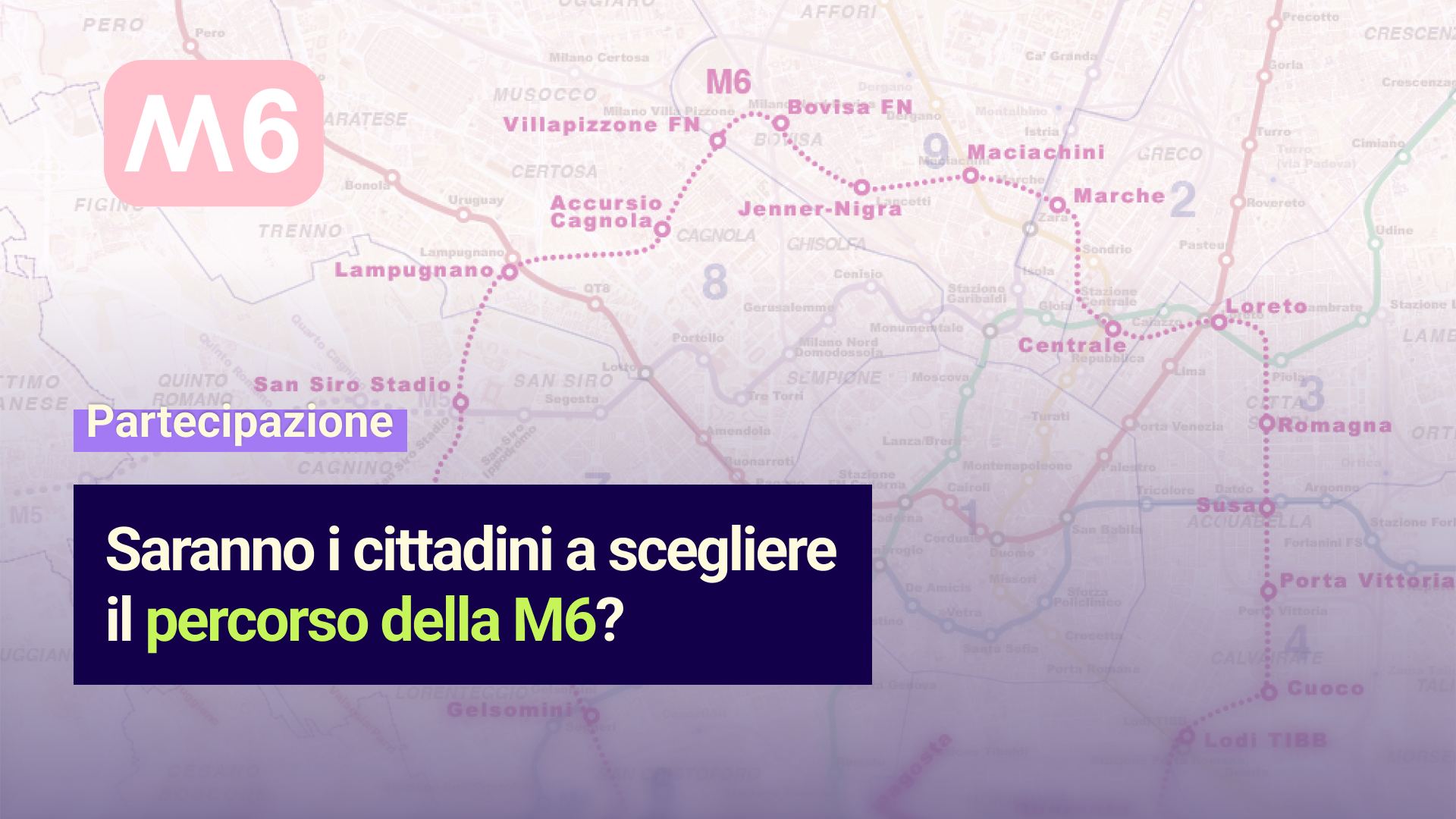 Non si sa ancora come fare la M6 di Milano