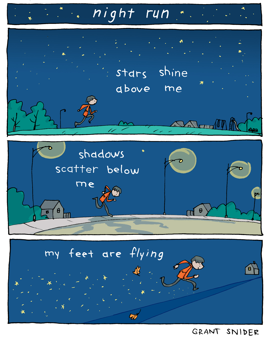 Why I Run - by Grant Snider - Incidental Comics