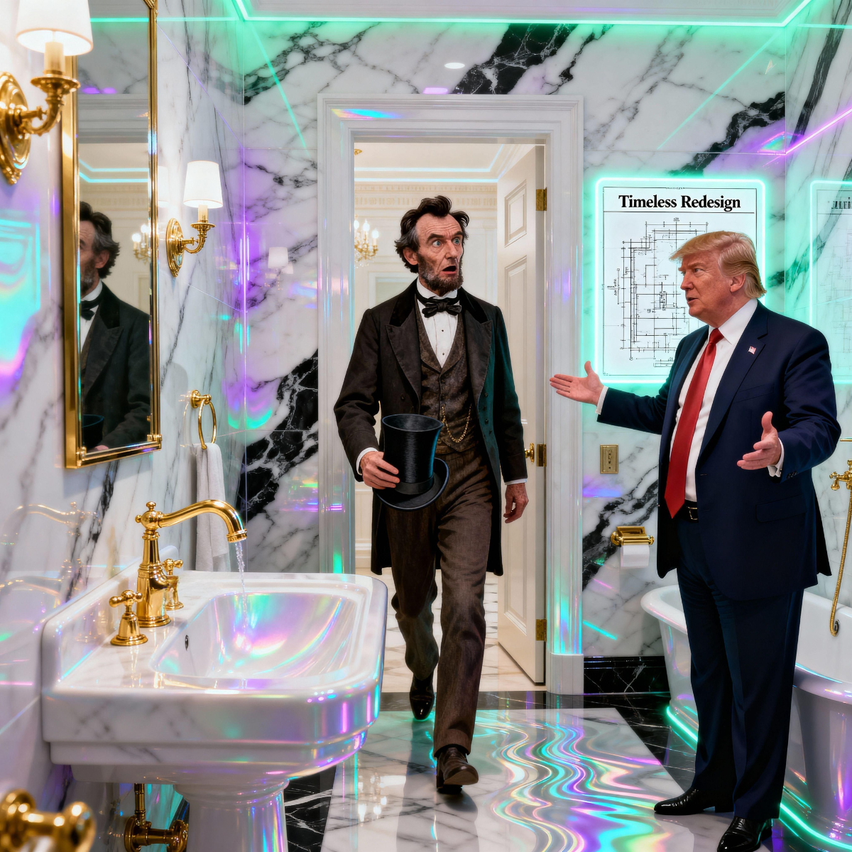 Magick Mica Trump parody art
