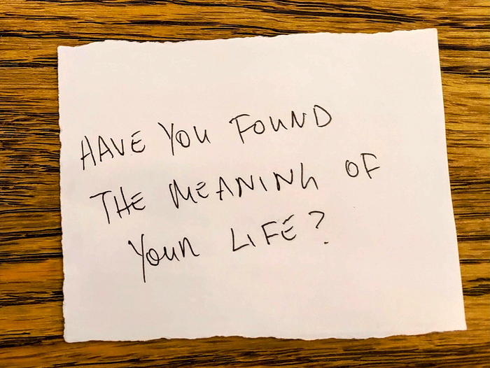 Meaning of life discussion