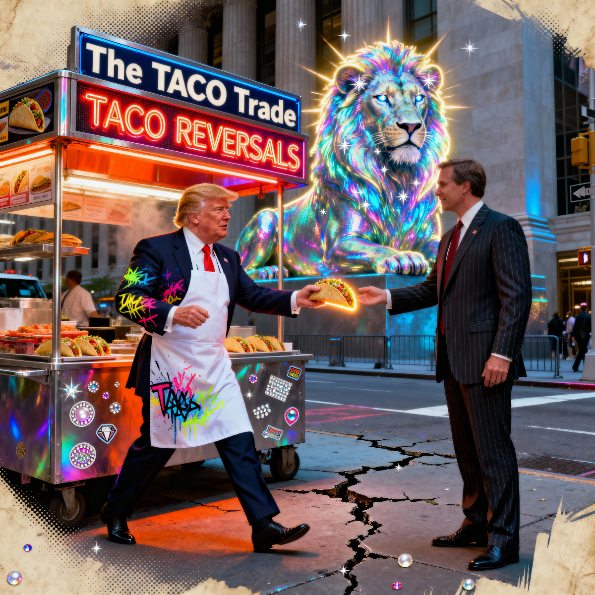 Magick Mica Trump parody art