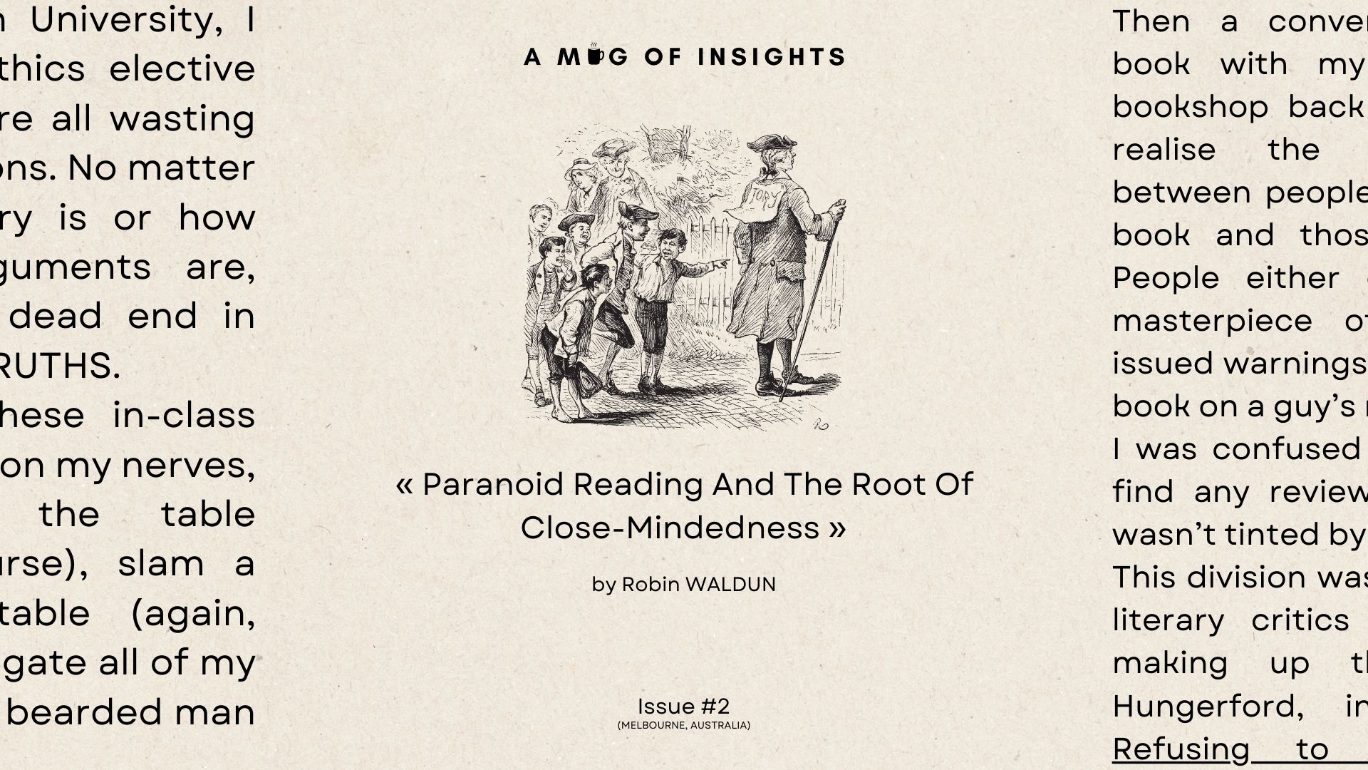 [1-2-Read]: Are You A Paranoid Reader? - by Robin Waldun