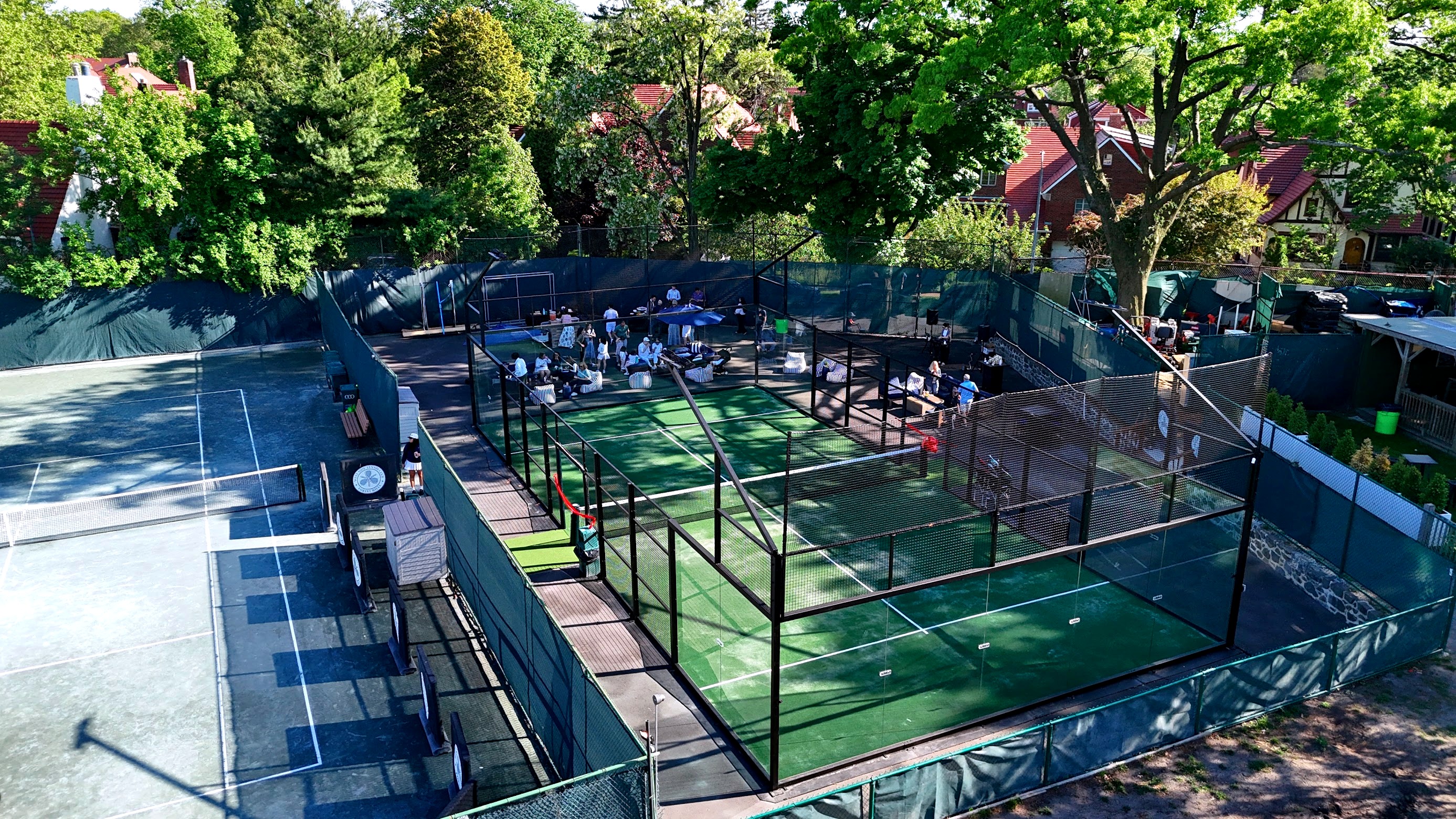 Padel court at the legendary West Side Tennis Club in Queens