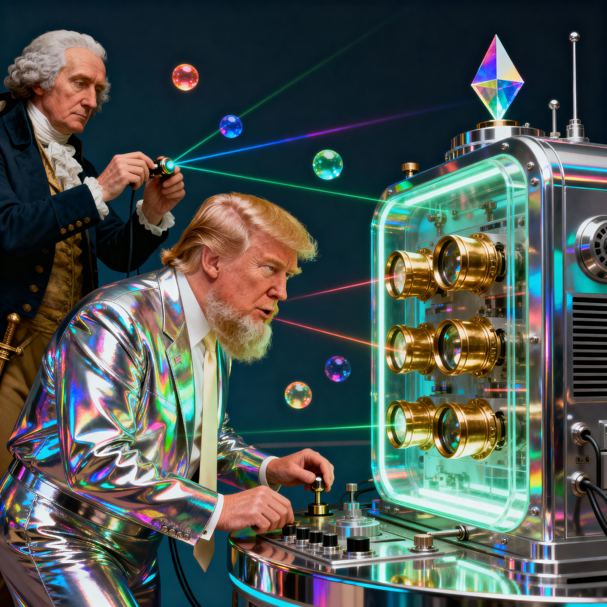 Magick Mica Trump parody art