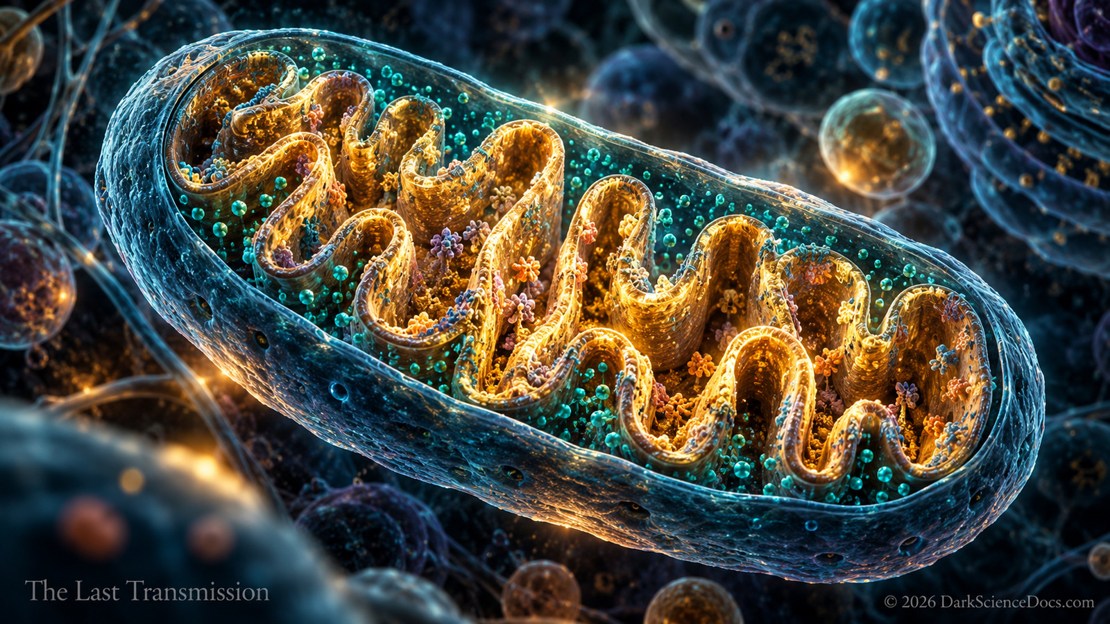 Concept artwork. Cristae make the mitochondrial energy system a story about boundaries and gradients.