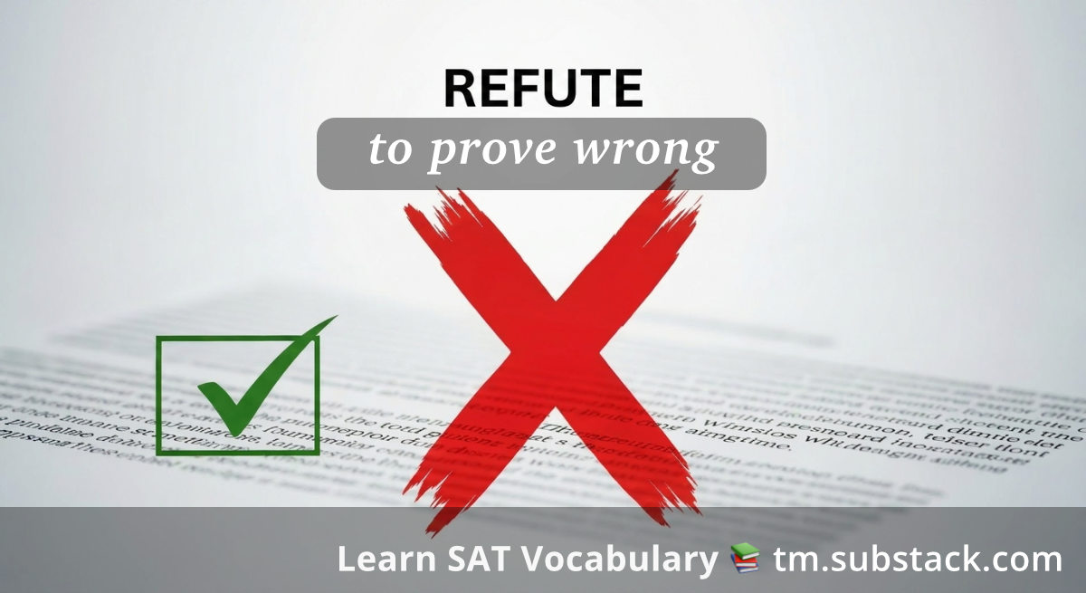 Refute — Meaning, Definition, & Examples | SAT Vocabulary