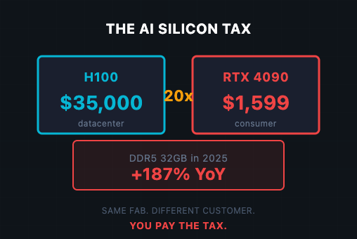 The AI Silicon Tax: How Your RAM Got 3x More Expensive While You Weren’t Looking