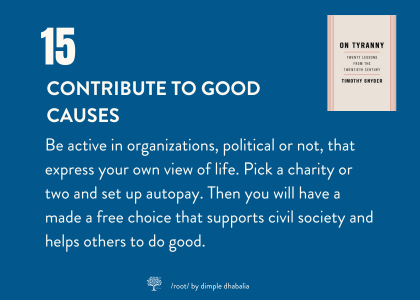 day 15: contribute to good causes