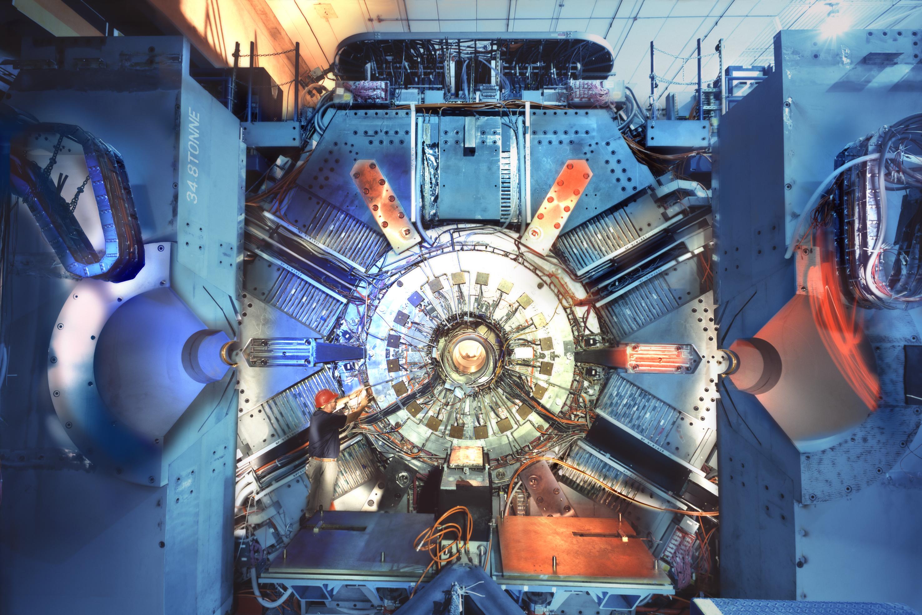 The BaBar particle detector at the Stanford Linear Accelerator Facility.
