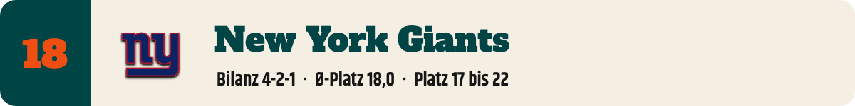 18. New York Giants