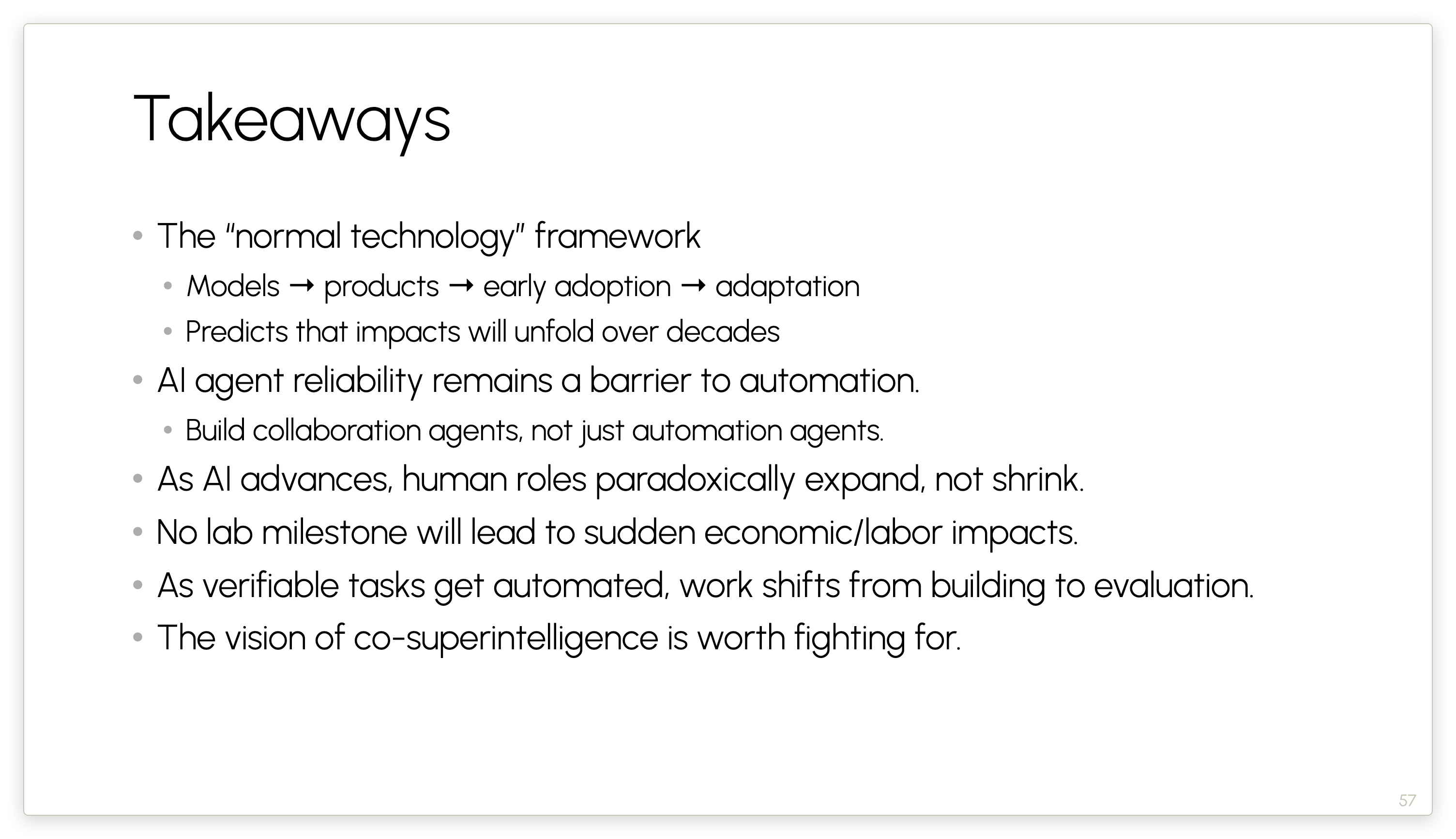 Takeaways
