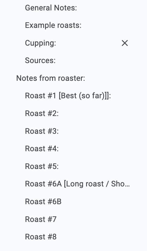 Failed coffee roasts