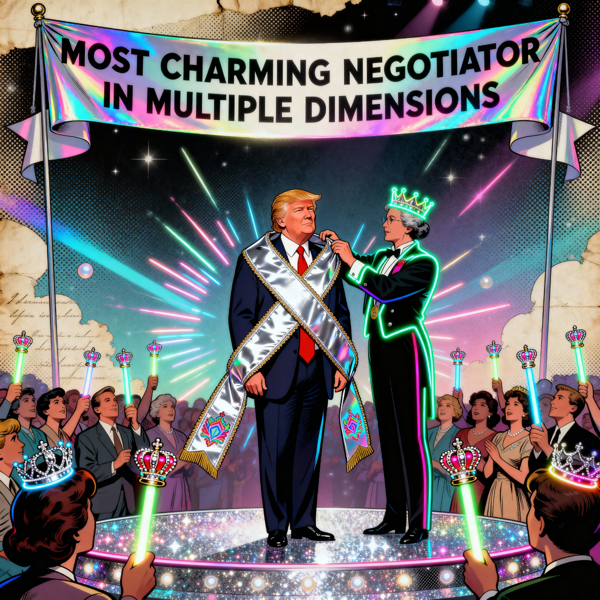 Magick Mica Trump parody art