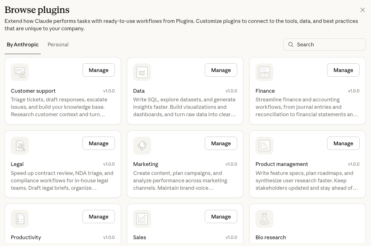 Cowork Plugin Marketplace