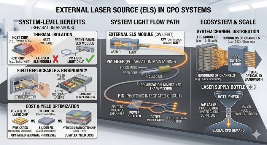 Figure 6: External Laser Source (ELS) module on the front panel
